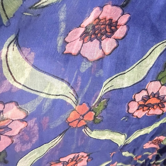 Free People FP One Ciella Maxi Dress Blue Small NWT Bohemian Fairy Floral Spring - Picture 13 of 17